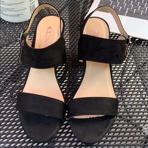black sandals